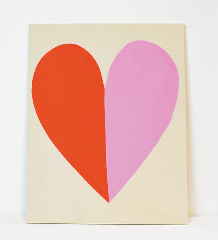 Dial My Heart - 22"x28" screen print on canvas