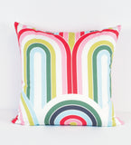 Retro Rainbow - pink - 18"x18" pillow or pillow case