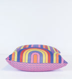 Retro Rainbow - purple - 18"x18" pillow or pillow case