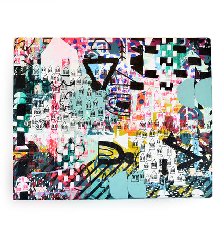 Nice Neighbors - 18"x22" stretched screen