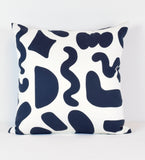 Squiggle Party - black and white - 18"x18" pillow or pillow case