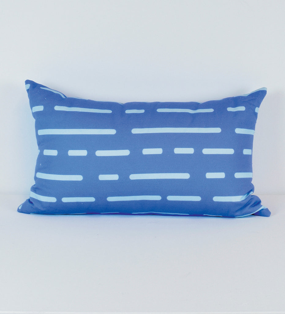 Morse Code - blue - pillow or pillow case