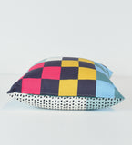Cheeky Checkers, Double Sided - magenta - 16"x16" pillow or pillow case