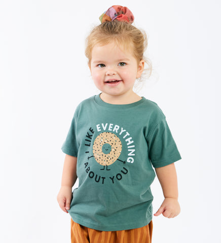 I Like Everything About You - kid's bagel t-shirt