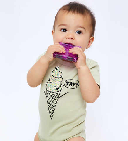 Yay for Ice Cream - organic bodysuit for baby