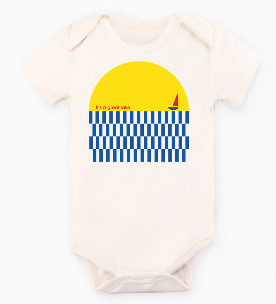 It's a Great Lake - organic bodysuit for baby