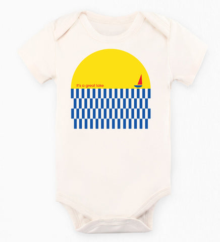 It's a Great Lake - organic bodysuit for baby