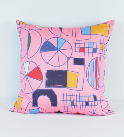 Boardwalk - pink - 18"x18" pillow or pillow case