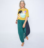 Pop Garden Mustard - adult crop shirt