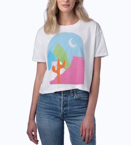 Sedona - neon - adult crop shirt