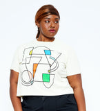 Stained Glass- adult crop shirt