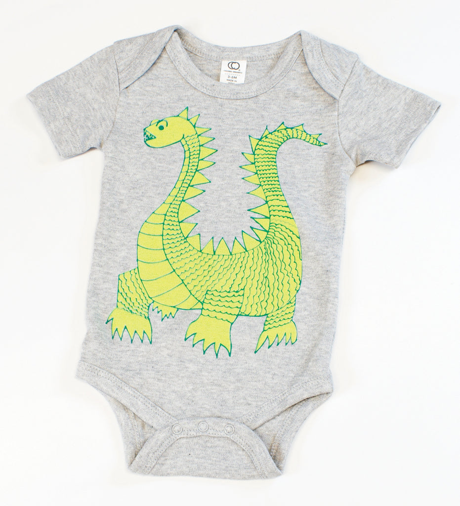 Elliot the Dragon - organic bodysuit for baby