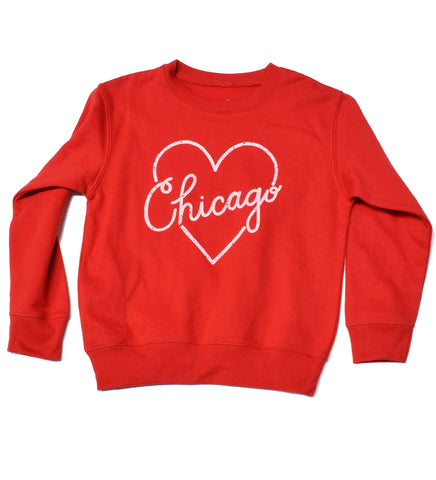 Heart Chicago - kid crew sweatshirt