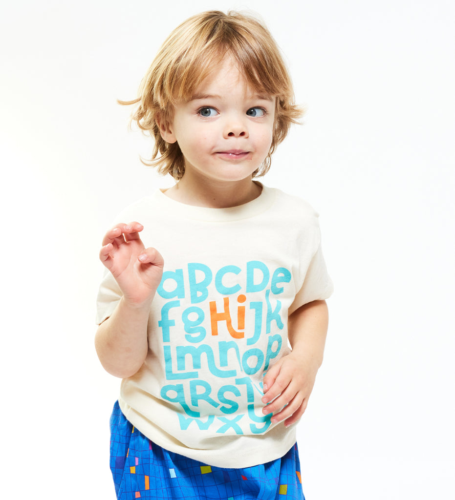 Hi! - kid's alphabet t-shirt