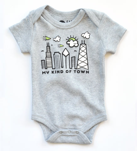 My Kind of Town - Chicago organic bodysuit for baby