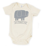 Peanut the Elephant - organic bodysuit for baby