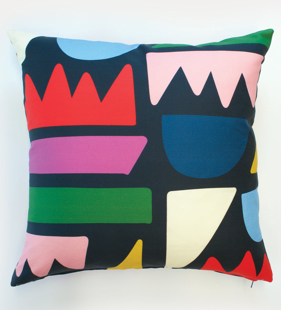 Sailing Shapes - night - pillow or pillow case