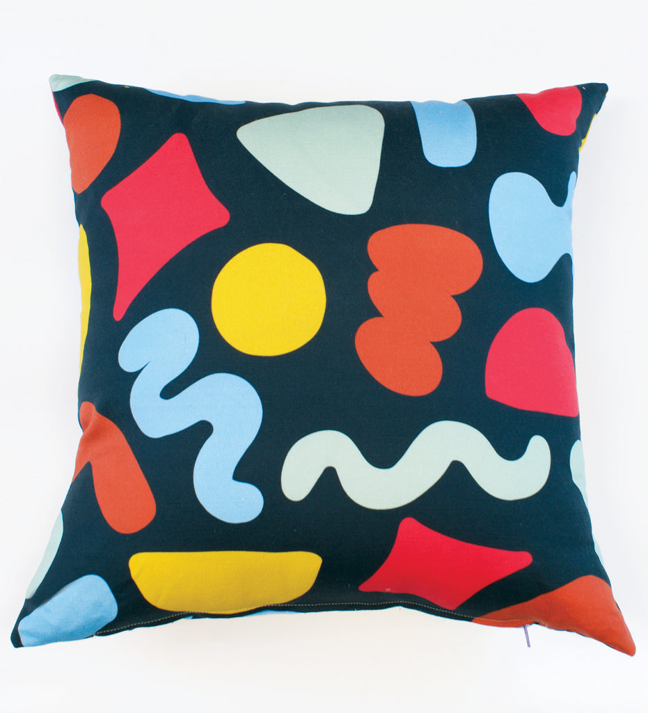 Squiggle Party - night - pillow or pillow case