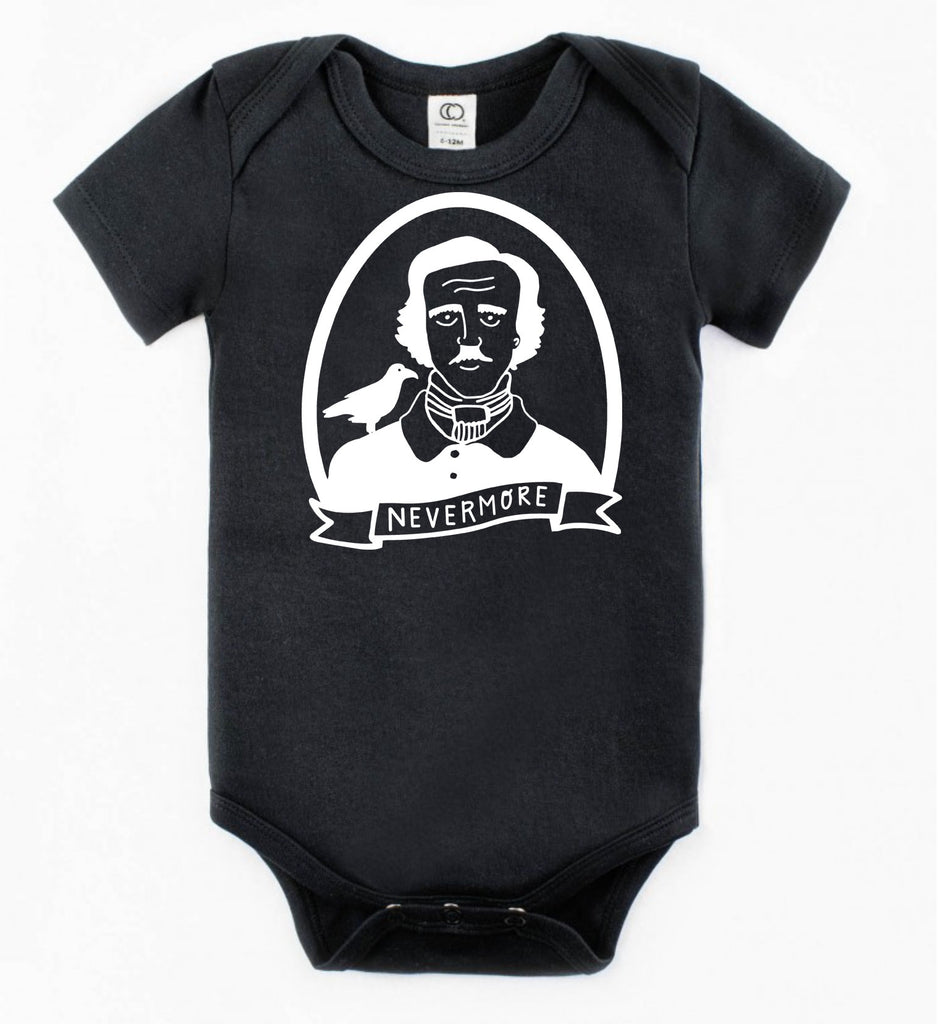 Nevermore - Edgar Allen Poe organic bodysuit for baby
